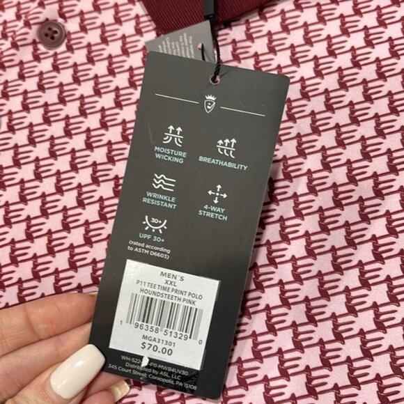 Walter Hagen Men's Performance 11 Print Golf Polo - Picture 6 of 8